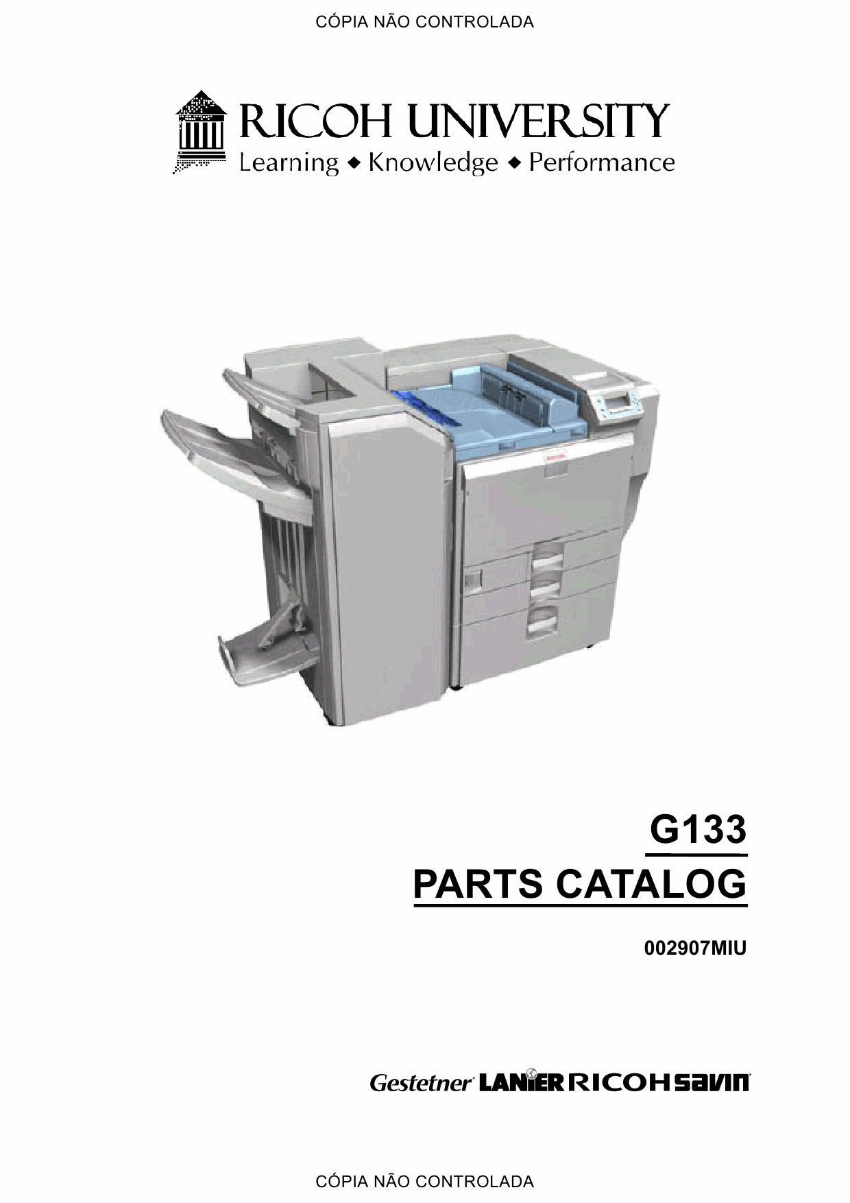 RICOH Aficio SP-C811DN G133 Parts Catalog-1